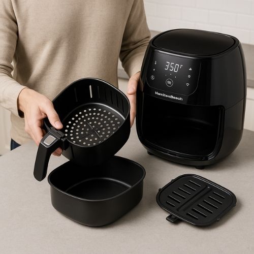 How to clean hamilton beach air fryer filter 