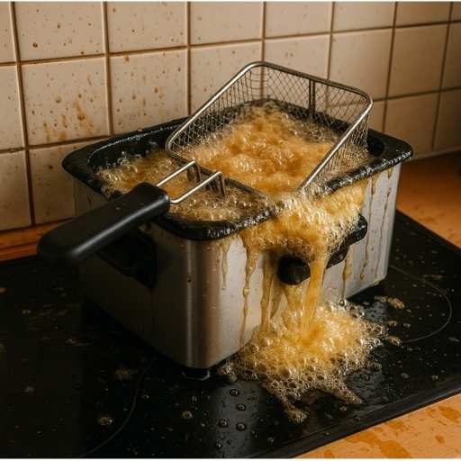 how much oil do you put in a deep fryer