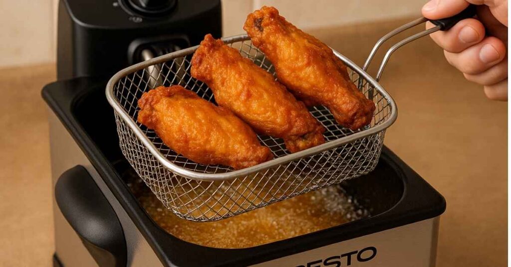 how much oil for presto deep fryer