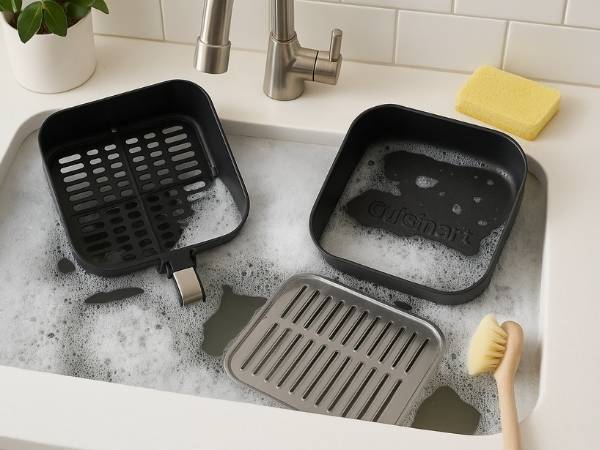_how to clean cuisinart air fryer basket with vinegar 
