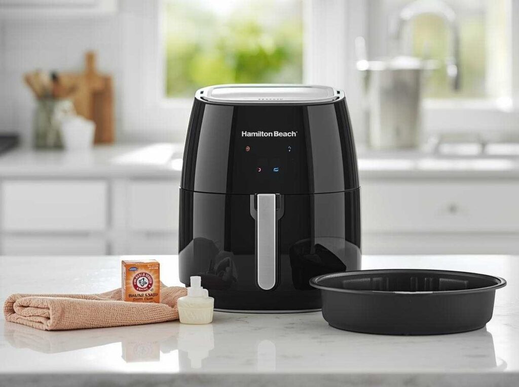 how to clean hamilton beach air fryer