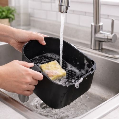 how to clean a dash air fryer