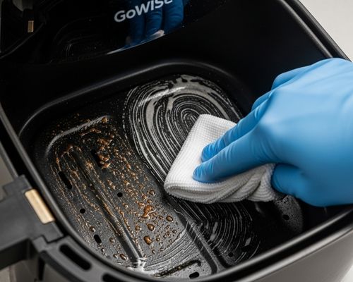 how to clean a gowise air fryer