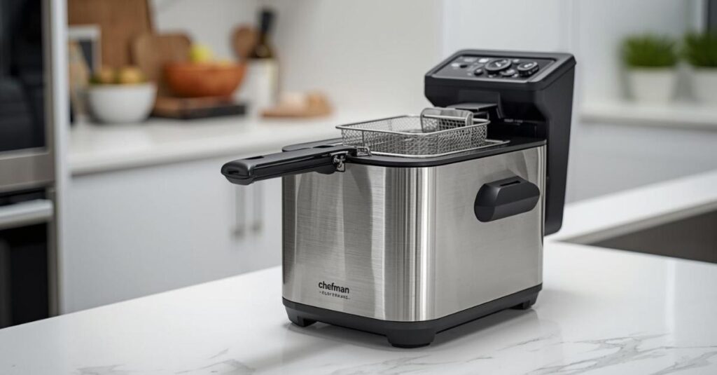 how to clean chefman deep fryer