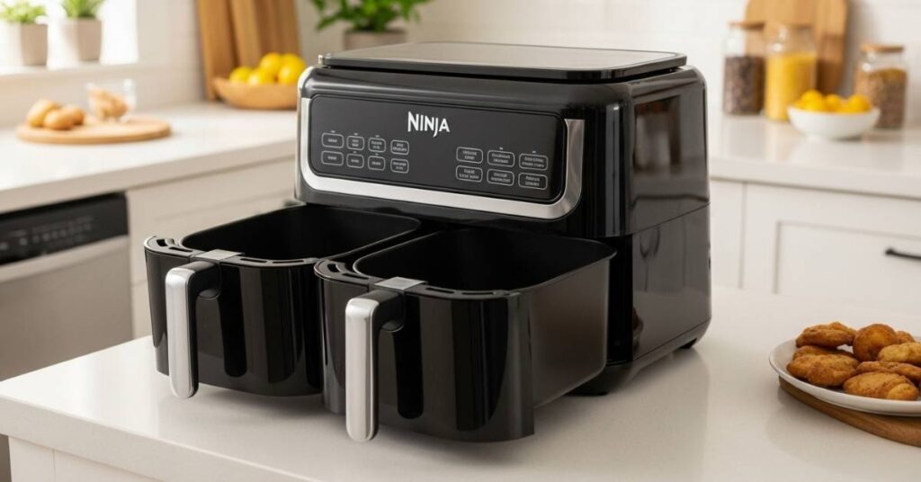 how to clean ninja 2 drawer air fryer