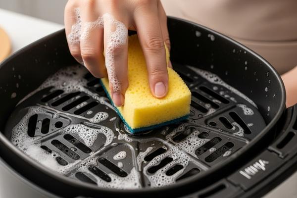 how to clean ninja 8 in 1 air fryer basket