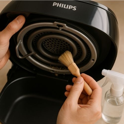 how to clean philips air fryer xxl heating element