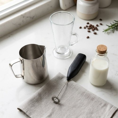 how to froth milk with a frother for latte art
