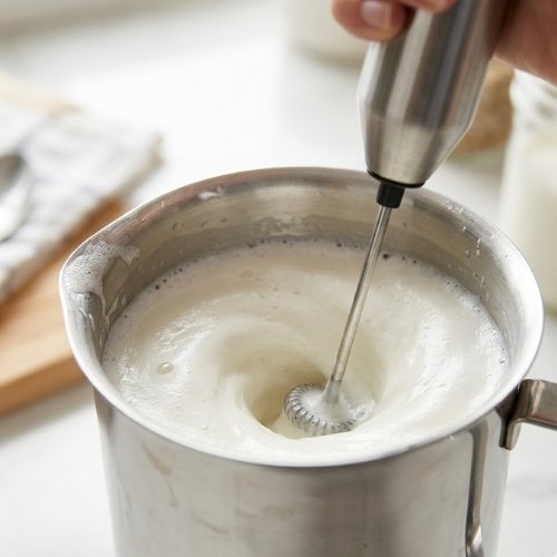 how to froth milk with a frother wand