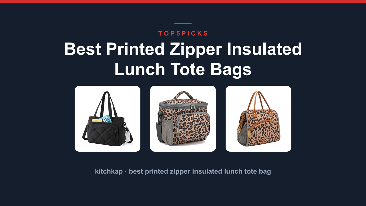 Best Printed Zipper Insulated Lunch Tote Bags