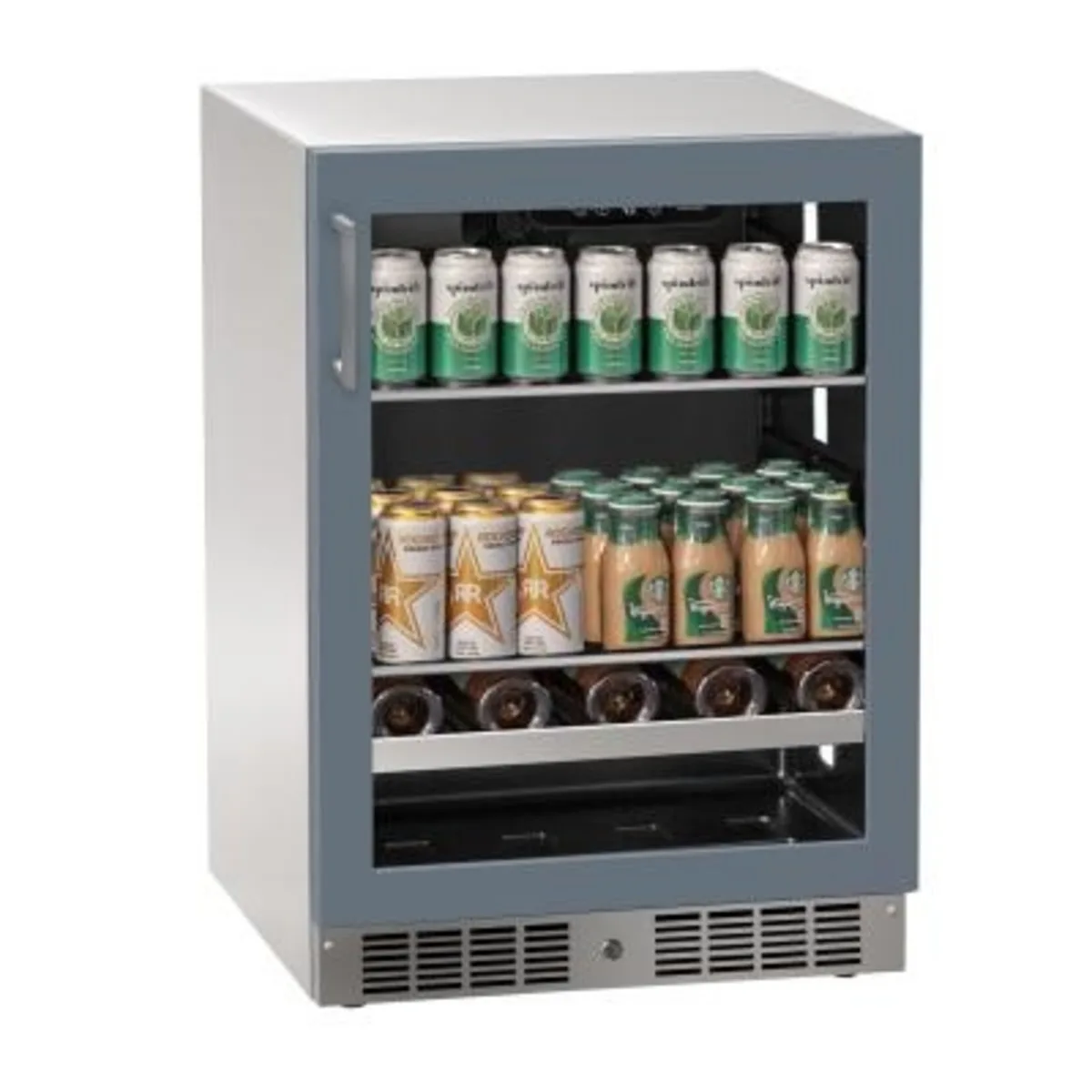 can you put kids leaving door slightly ajar without closing lock in a glass door beverage center with lock safely