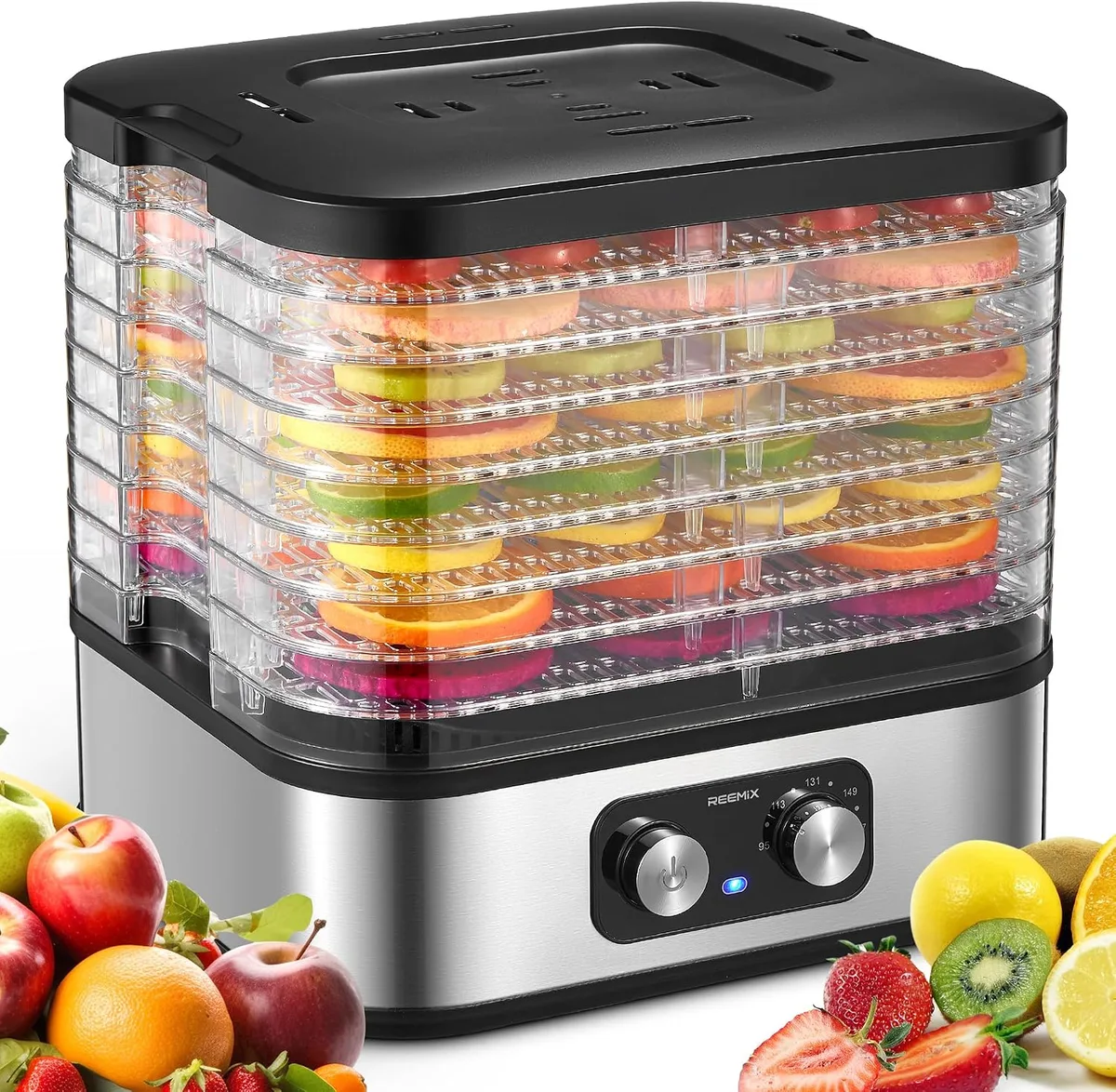 can you put leaving moist food on trays after heating cycle turns off in a compact stackable food dehydrator safely