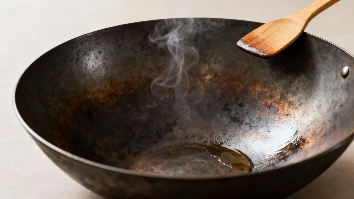 carbon steel skillet sticky residue diagnosis
