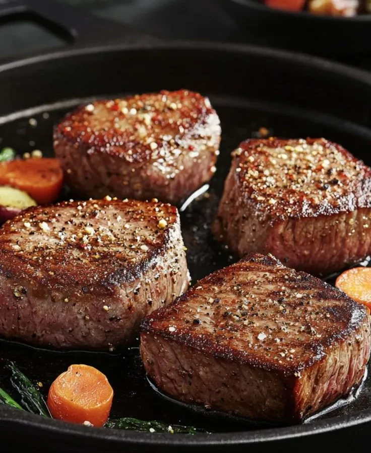 crispy wok-style beef stir fry in carbon steel skillet