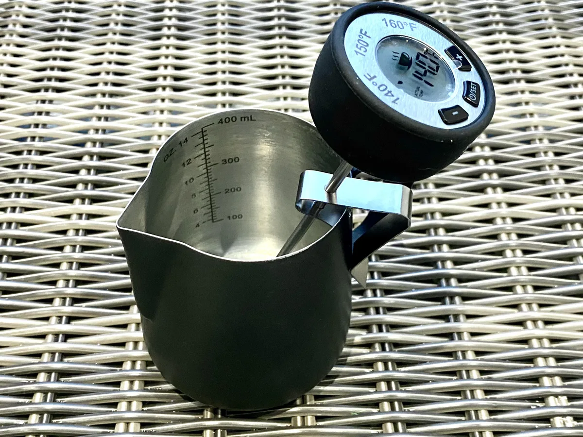 digital thermometer steamed milk