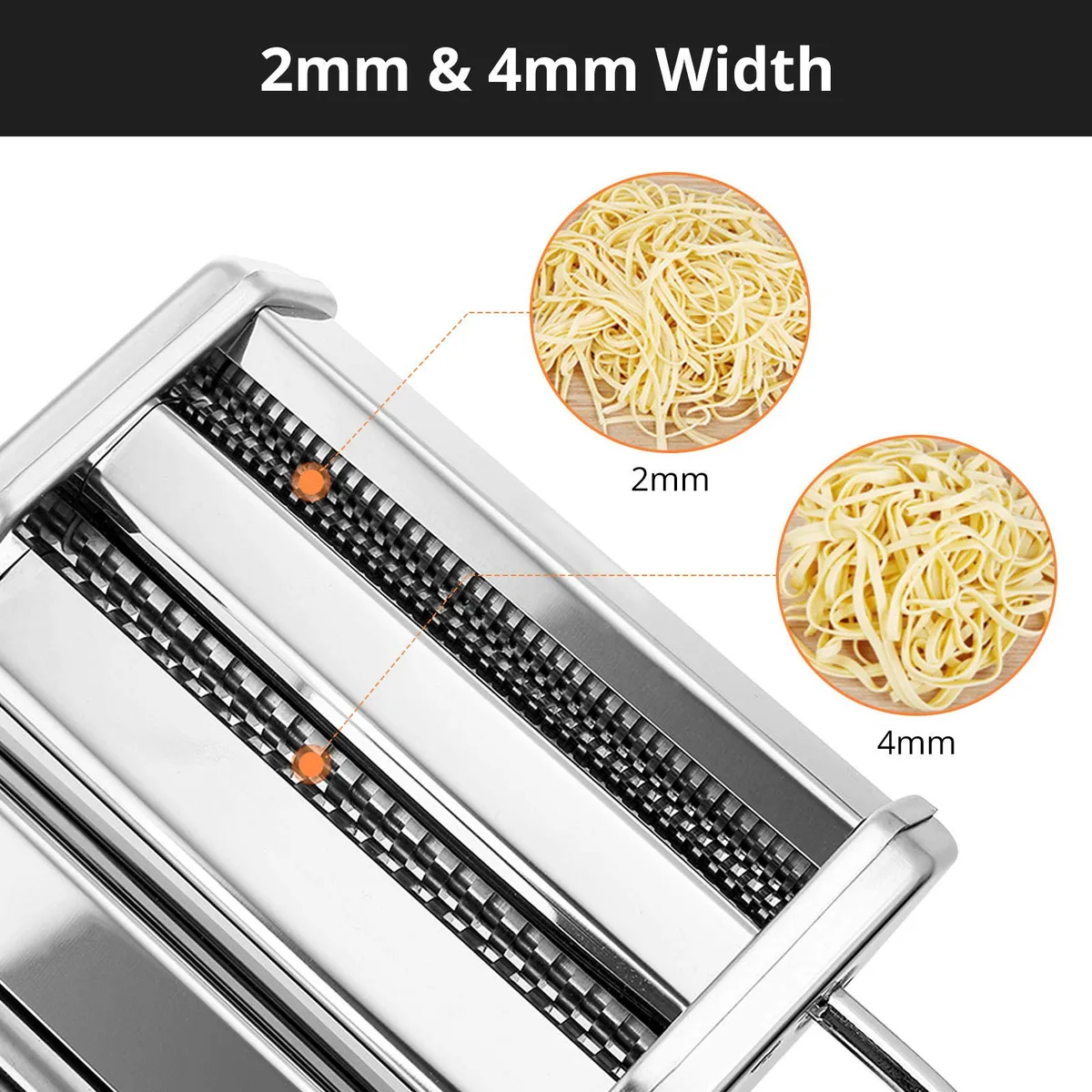 disassembled pasta roller attachment parts hand-wash