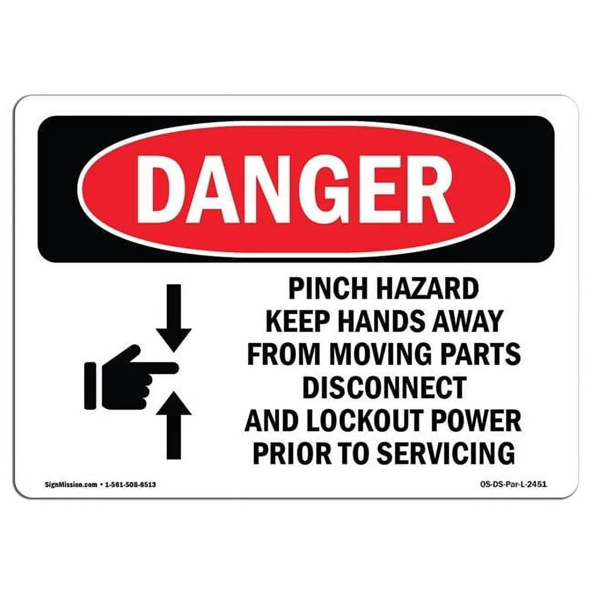 glass door pinch hazard