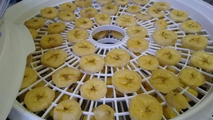 how to clean compact stackable food dehydrator and remove sticky banana sugar residue on plastic tray grates