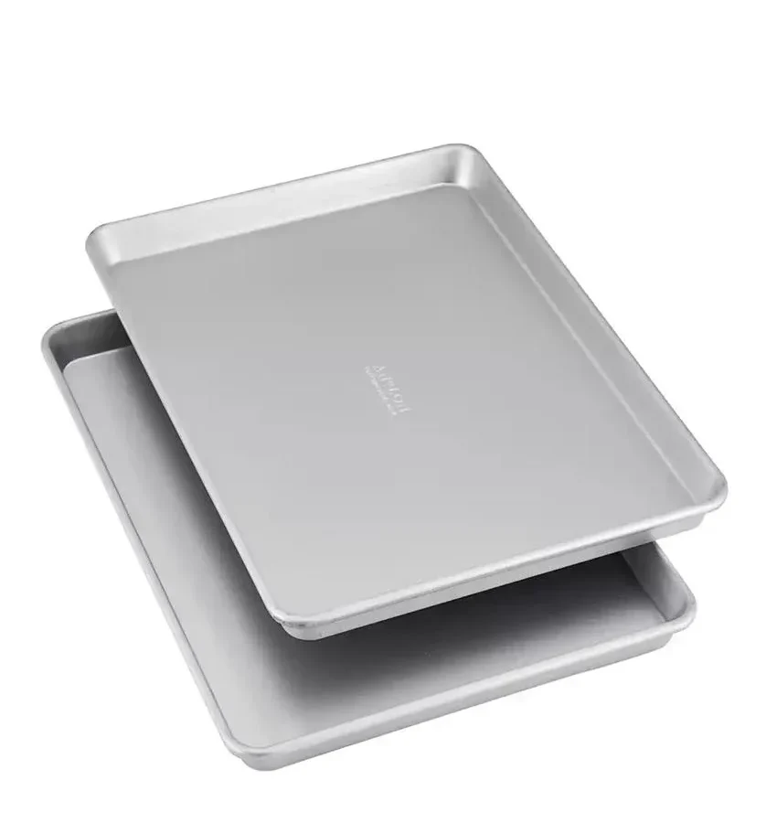 how to clean half sheet baking pan aluminized steel and remove baked oil varnish stains on natural aluminum rim