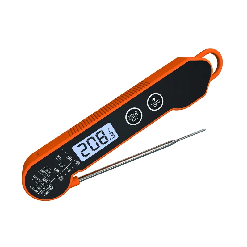 how to clean instant read digital meat thermometer and remove sticky oil splatter on lcd display and battery compartment
