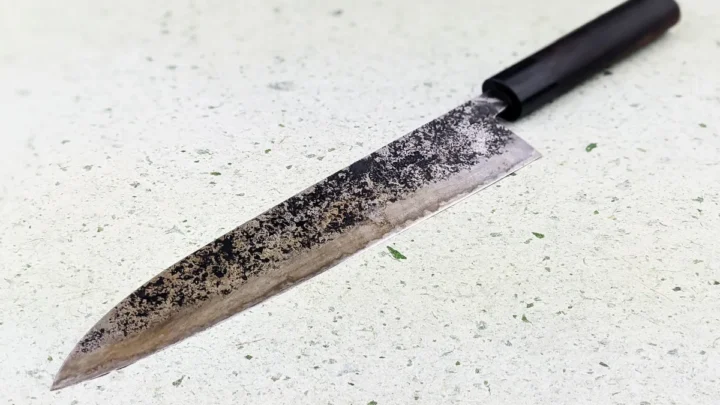 Clean Japanese High Carbon Knife: Remove Water Stains & Rust