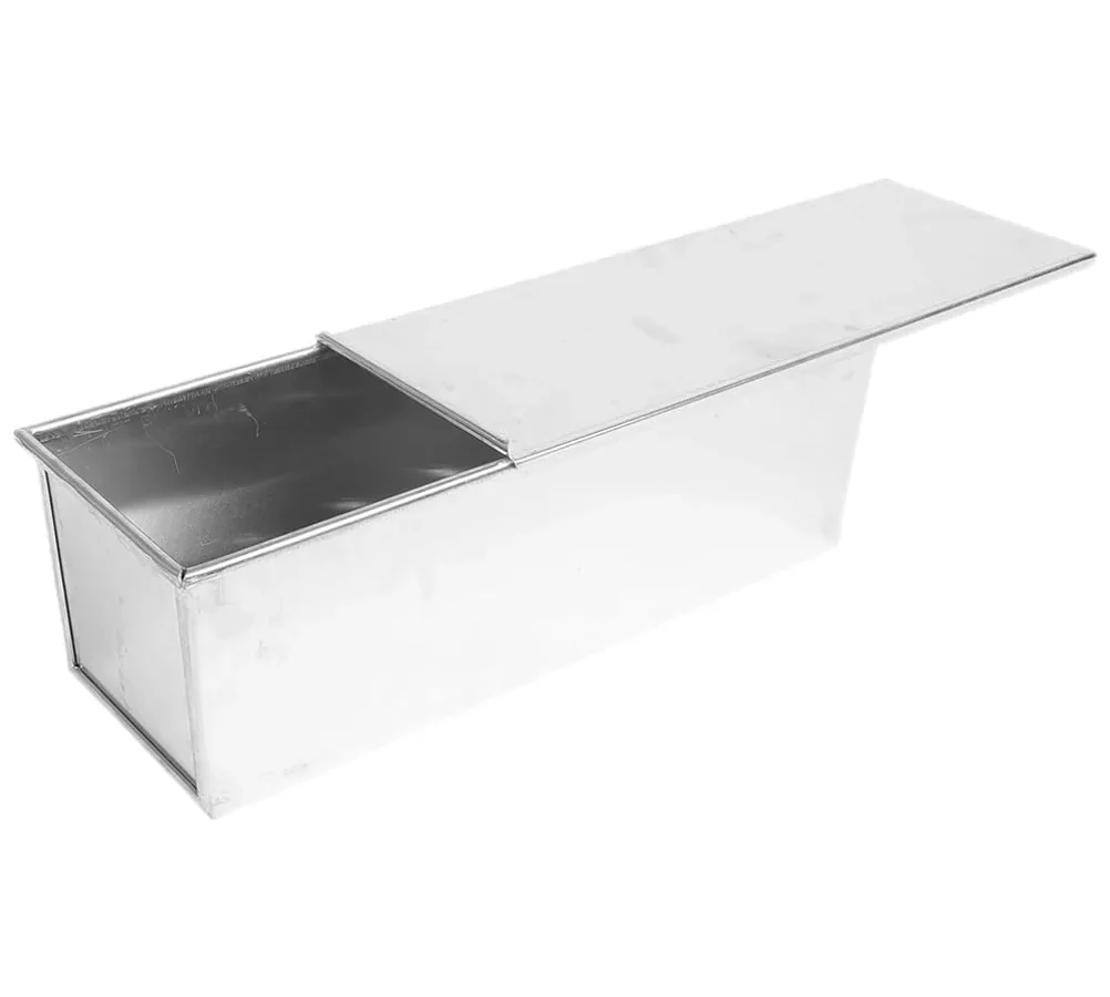 how to clean pullman bread loaf pan with lid and remove stuck bread crumb carbon on sliding lid rails