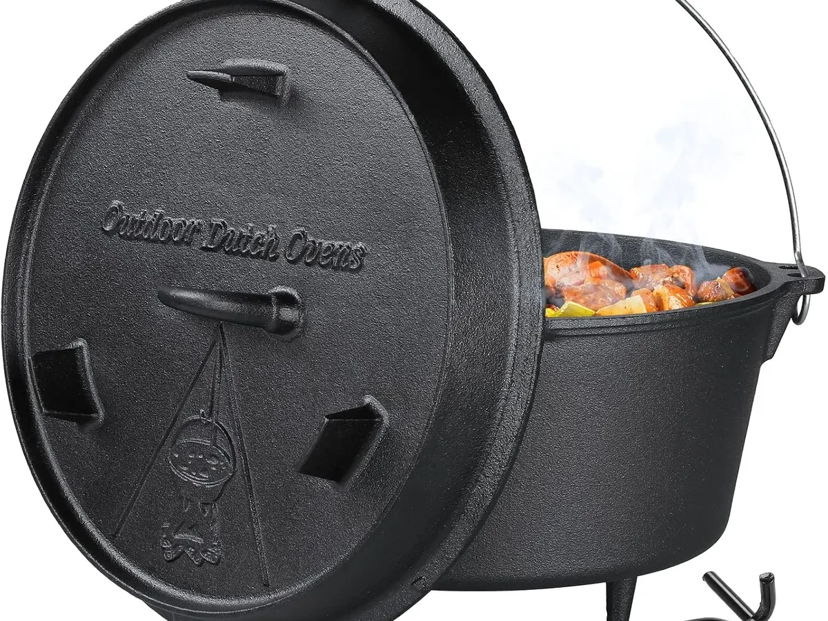 how to fix double dutch oven combo cooker steam burns when lifting heavy hot cast iron lid