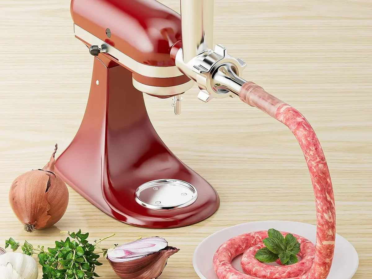 how to fix metal food grinder stand mixer attachment meat mushing and extruding as paste instead of clean grind