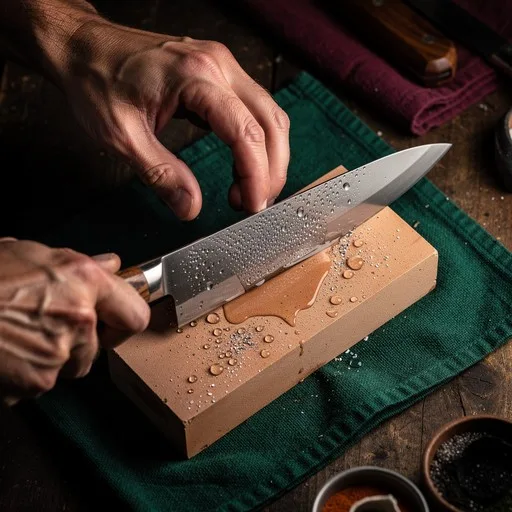 how to fix whetstone knife sharpening water stone set knife blade gouging into whetstone surface