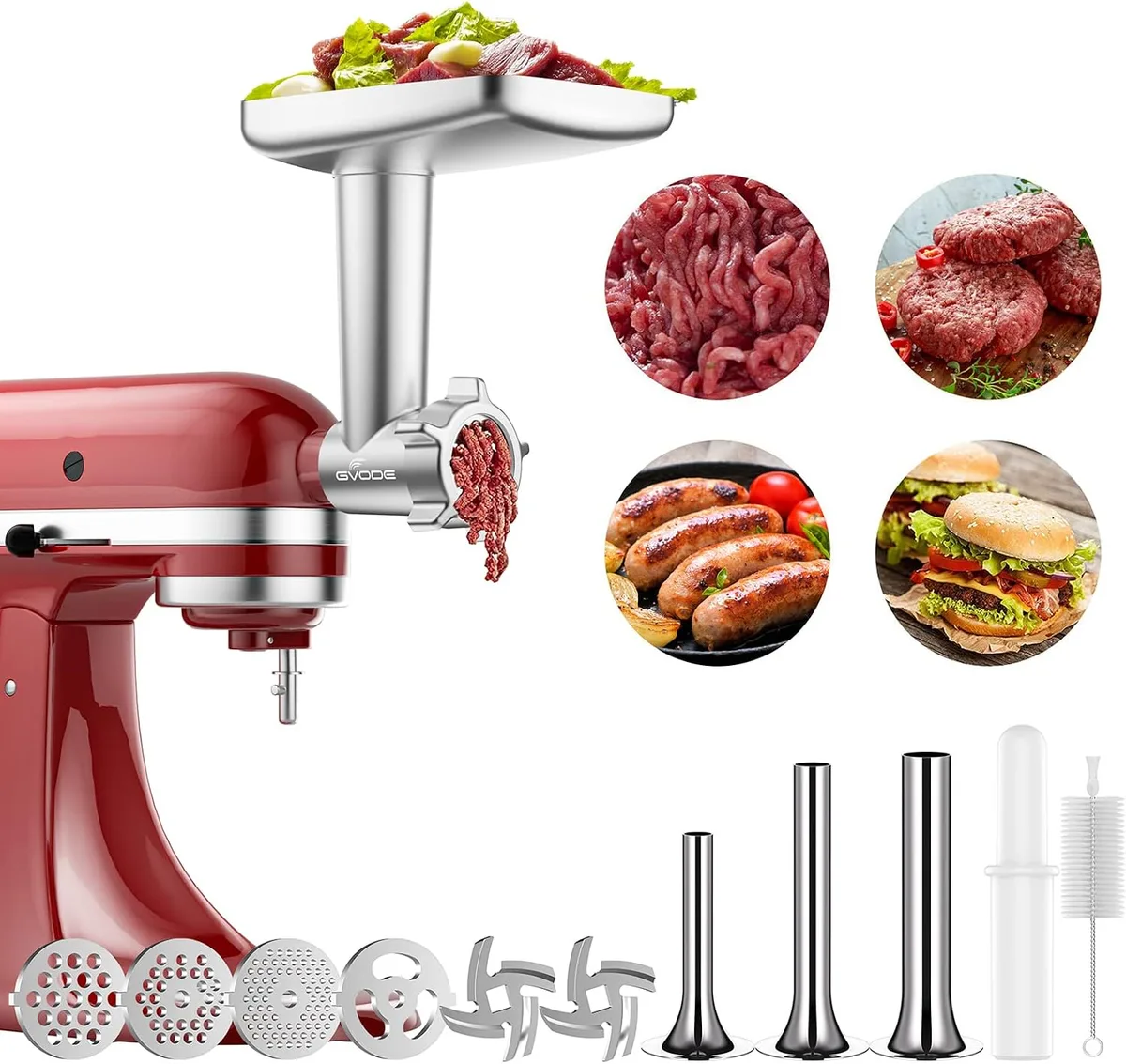 KitchenAid grinder attachment in action