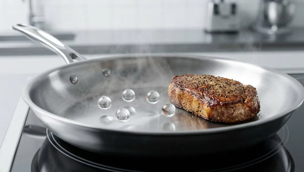 Leidenfrost effect preheating test