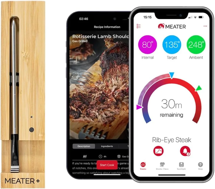 Meater+ wireless smart meat thermometer with base station