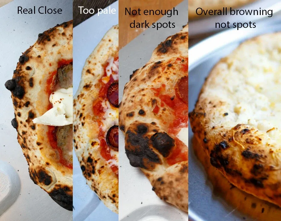 neapolitan pizza leopard spotting cooked bottom