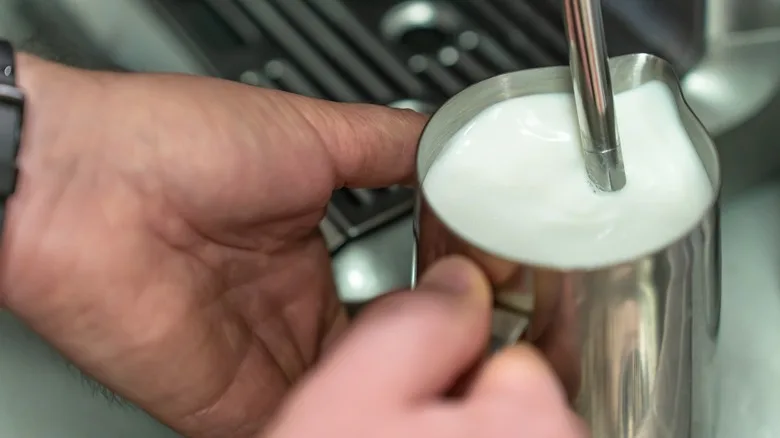 scorched milk residue