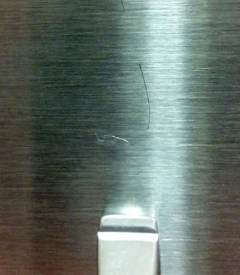 scratched probe shaft abrasive damage