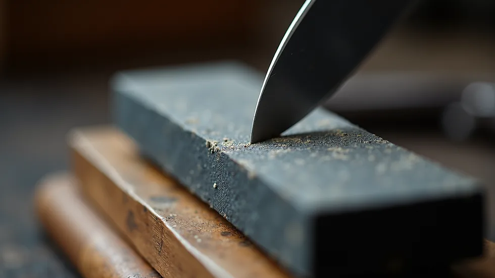 sharpening stone setup
