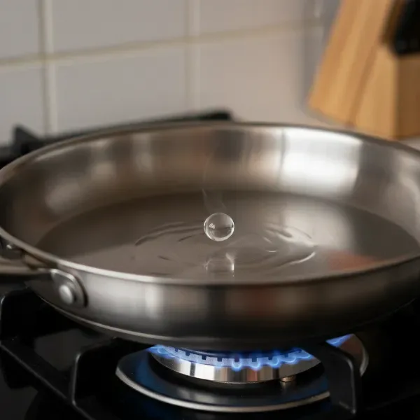 stainless steel pan temperature test