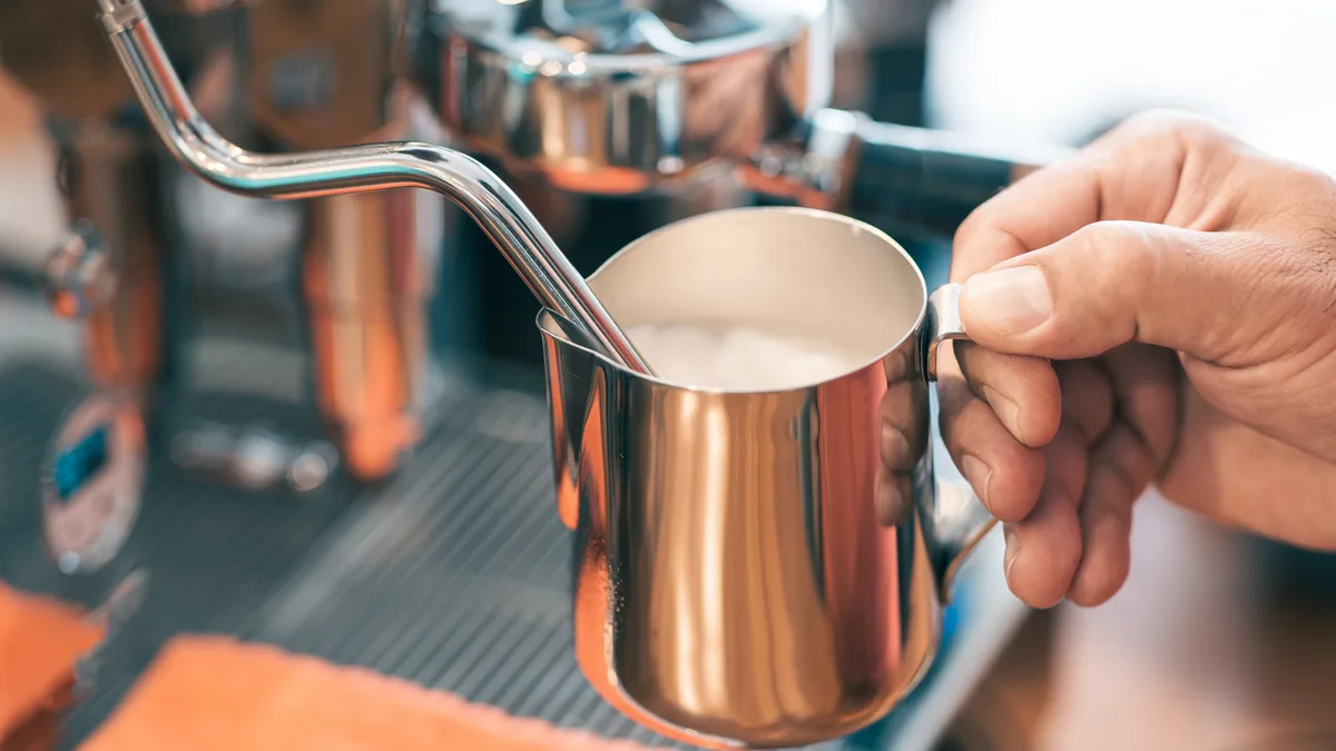 vinegar soak cleaning milk frother