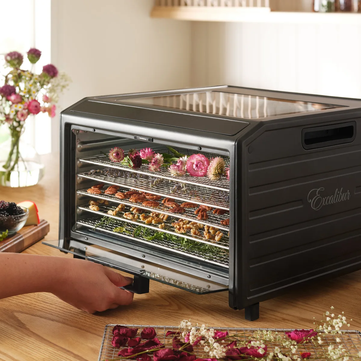 what temperature and cooking time for fragrant dried culinary oregano and basil in quiet digital food dehydrator