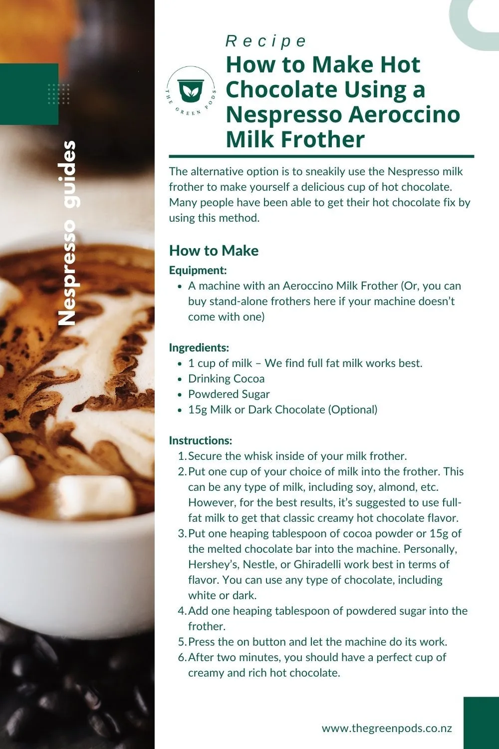 what temperature and cooking time for rich belgian hot chocolate with real shaved chocolate in induction milk frother and hot chocolate maker